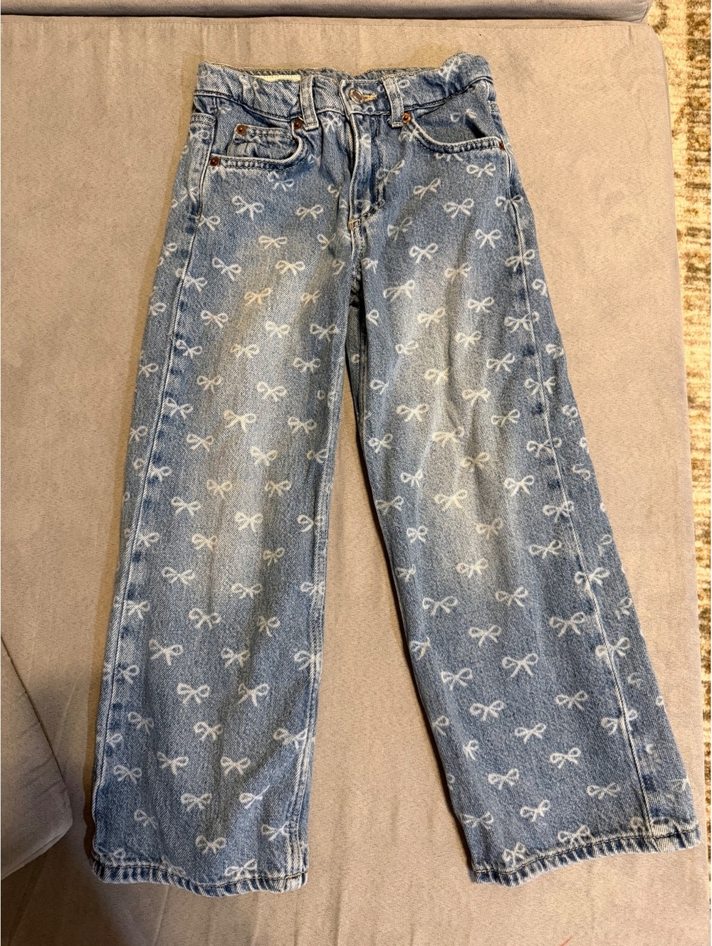 Zara Kids Bow Jeans Size 7